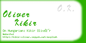 oliver kikir business card